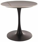 Espero étkezőasztal 80 cm, márvány / fekete