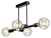 ASTRID mennyezeti lámpa 4xE27/60W/230V fekete, rúdon