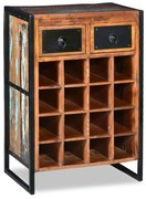 újrahasznosított fa bortartó állvány 16 palackhoz