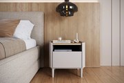 Elivo éjjeliszekrény 50 cm fiókos - kasmír / olajozott tölgy