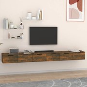 2 db füstös tölgy színű szerelt fa faliszekrény 102x30x20 cm