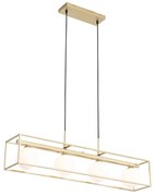 Design lógólámpa arany fehér üveggel 4-lámpás - Aniek