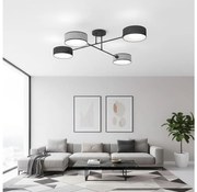 MAGA felületre szerelhető csillár 4xE14/10W/230V fekete/szürke