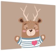 Kép - Szarvas csíkos ingben (70x50 cm)