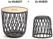 PROSPERPLAST UNIQUBO 2+1 univerzális kosárkészlet antracit színben