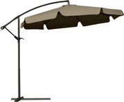 Outsunny Áthelyezhető Kerti Napernyő 2.7x2.7m Állítható Napernyővel, Keresztalappal, Szellőzőnyílásokkal, Forgó Mechanizmussal, Dőlhető Fém és Poliész