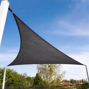 Napvitorla - árnyékoló teraszra, háromszög alakú 5x5x5 m Grafitszürke színben - HDPE anyagból