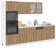 Lyon 7 darabos konyhaszekrény készlet Kézműves tölgy műszaki fa