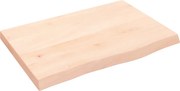 vidaXL kezeletlen tömör tölgyfa fali polc 60x40x(2-4) cm