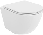 Mexen Lena perem nélküli WC csésze lassan záródó vékony ülőkével, duroplast, fényes fehér - 30220300