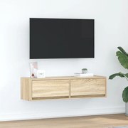 TV Szekrény Sonoma Tölgy 100x31x25,5 cm Mérnöki Fa