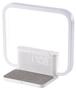 Immax 08994L - LED Dimmelhető asztali lámpa ébresztőórával és töltővel 18W/230V fehér