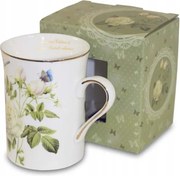 Porcelán bögre Fehér Virágok Rózsa 250 ml