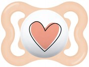 Mam Supreme szilikon cumi dobozzal - Szív, rózsaszín