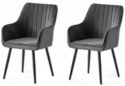 Nova Anthracite and Black étkezőszék szett, 2 db
