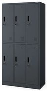 6 ajtós IGOR öltözőszekrény, 900 x 1850 x 450 mm, antracit