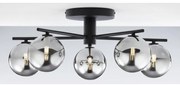 Jupiter 2048 - Felületre szerelhető csillár PRATO 5xG9/14W/230V fekete/füstszürke