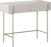 Malmi fésülködőasztal fiókokkal 100 cm - kasmír / arany lábak