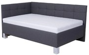POHODA Kárpitozott ágy tárolóhellyel matrac nélkül MARIA PETITE 120x200 cm szürke PO0053