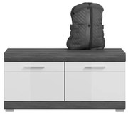 Scout előszoba pad magasfényű fehér