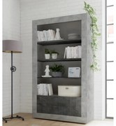 URBINO Beton-Oxidált Könyvespolc 2 ajtós 110cm