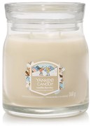 Yankee Candle Signature illatgyertya üvegben, közepes méretű, Vanilla Flurries, 368 g, S