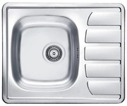 ALVEUS 1098940 - Mosogató ZOOM 61,5x50 cm satin, felső rögzítéshez