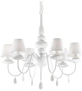 Ideal Lux - Csillár láncon BLANCHE 6xE14/40W/230V átm. 75 cm fehér
