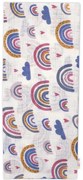Baby Nellys Minőségi pamut pelenka - Tetra Premium, 70x80 cm - Szivárvány, rózsaszín/kék