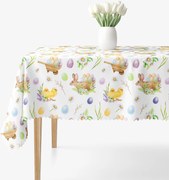 Goldea húsvéti szögletes teflonos asztalterítő - húsvéti szimbólumok 80 x 80 cm