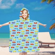 Gyerek poncsó CARS kék 60x90 cm