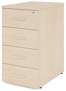 Impress konténer 40,6 x 60 cm - 4 fiókos (73 cm-es Impress asztalhoz), juhar