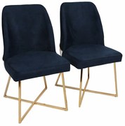 Madrid Dark Blue étkezőszék szett, 2 db, 2 db