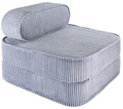 Kék kordbársony gyerek fotel Flip – Wigiwama