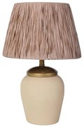 Asztali lámpa RAMZES 1xE27/40W/230V krémszínű/barna