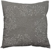 Dekoratív párnahuzat LEAFY LACE 40x40 cm, szürke