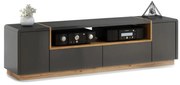 TV szekrény FRED antracit/artisan tölgy