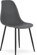 OSAKA sötétszürke szék fekete lábakkal