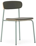 Sötétzöld kárpitozott rakásolható étkezőszék szett 2 db-os Saula – Marckeric