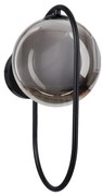 Fali lámpa CORDEL 1xG9/28W/230V fekete/füstös fekete