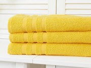 LINEA törülköző 50x100 cm sárga, 100% pamut