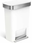 Simplehuman Pedálos szemetes 45 l, fehér