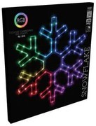 RGB Colouring snowflake karácsonyi LED dekoráció 90 LED, 50 x 43 cm