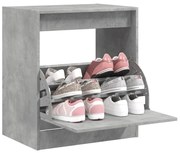 betonszürke szerelt fa cipőszekrény 60 x 42 x 69 cm