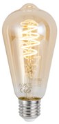 Okos E27 dimmelhető LED izzó ST64 borostyán 4.9W 320 lm 2500K Zigbee