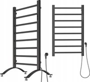 Fürdőszobai Elektromos Álló Acél Radiátor 200W 500 x 800 mm Fekete