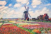 Reprodukció Tulip Fields with the Rijnsburg Windmill, 1886, Claude Monet