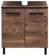 Barna mosdó alatti szekrény tölgyfa dekorral 60x53 cm Set 374 - Pelipal