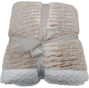 Bézs színű báránybőr takaró, 150 x 200 cm