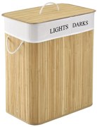 Juskys Bambusz szennyeskosár Göndör 100 literes, natúr